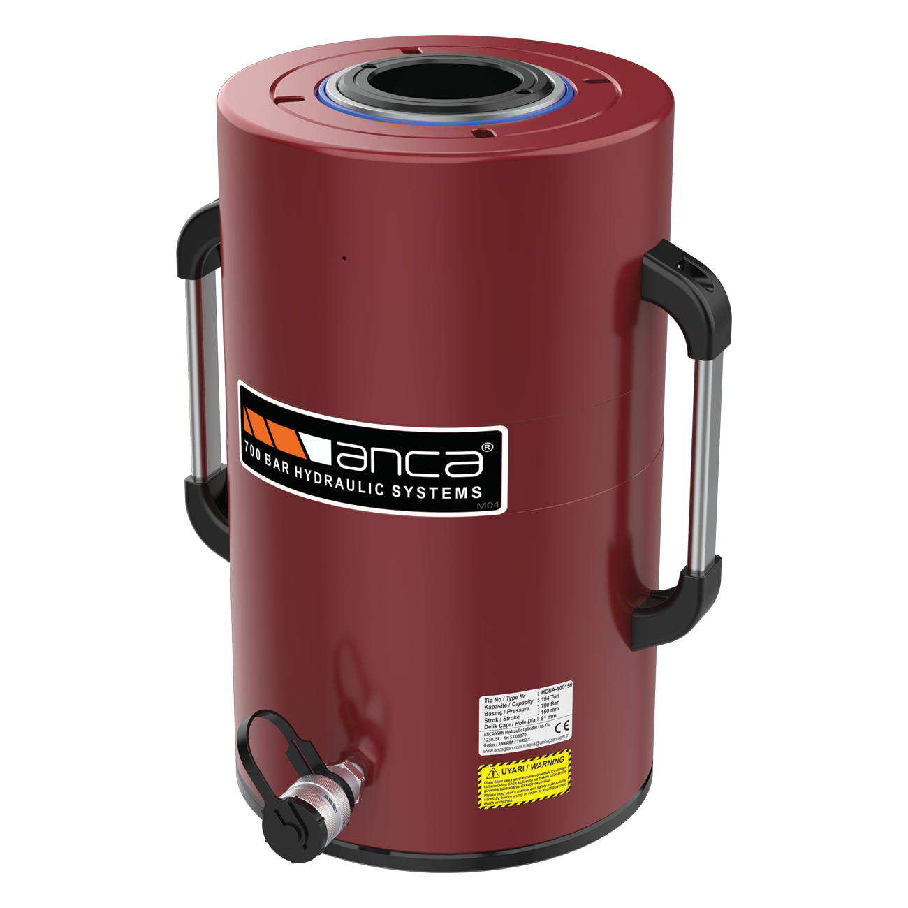 Single Acting, Spring Return, Aluminium, Hollow Cylinders HCSA