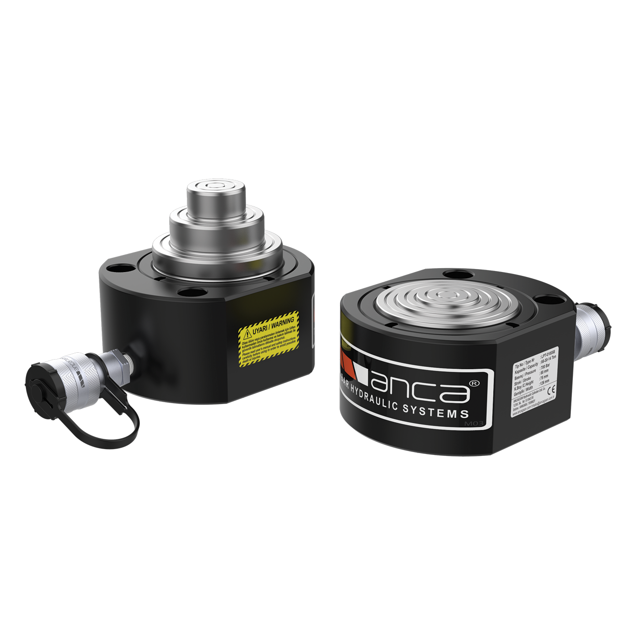 Single Acting, Load Return, Telescopic, Low Profile Cylinders LPT